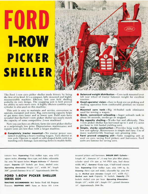 Ford One-Row Picker Sheller - AD